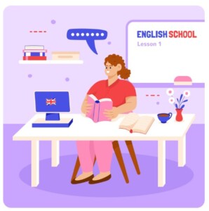 Wombat English School - English Conversation Classes for Kids and Teens Illustration